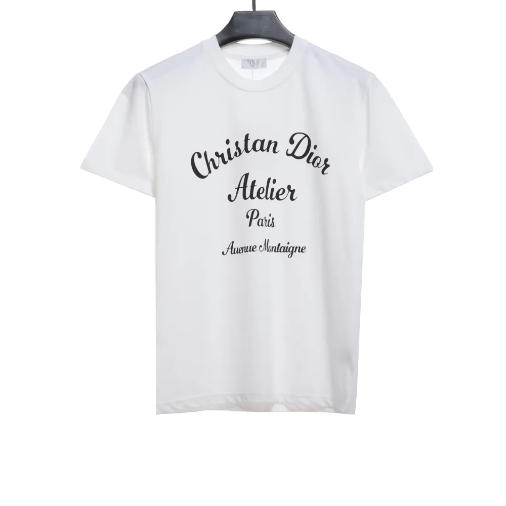 Dior large letter printed logo hand-painted T-Shirts 1