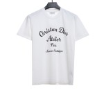 Dior large letter printed logo hand-painted T-Shirts 1