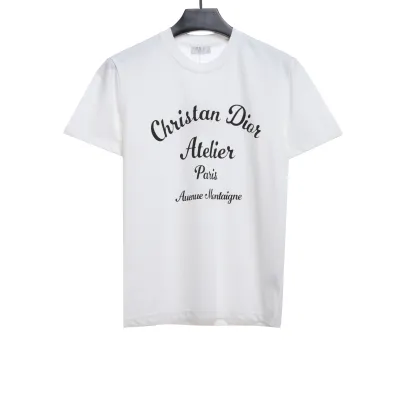 Dior large letter printed logo hand-painted T-Shirts 1 01