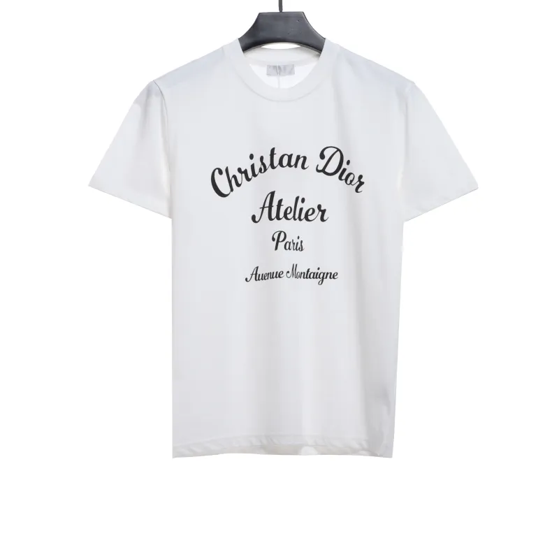 Dior large letter printed logo hand-painted T-Shirts 1