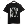 Dior large letter printed logo hand-painted T-Shirts 2