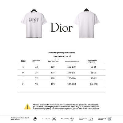 Dior letter ghosting T-Shirts black