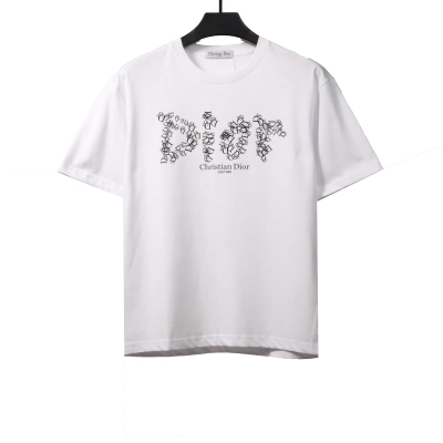 Dior letter ghosting T-Shirts black 01