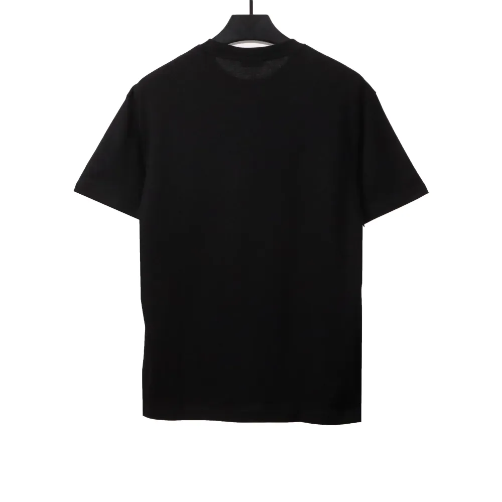 Dior letter gradient embroidery T-Shirts black