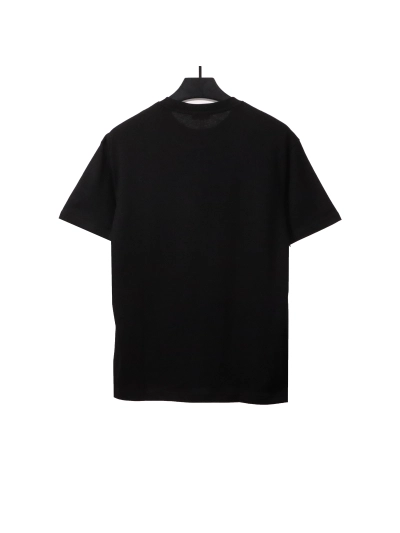 Dior letter gradient embroidery T-Shirts black 02