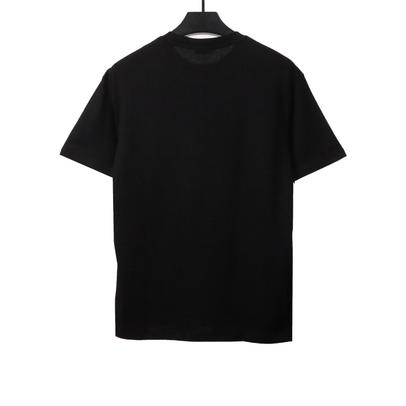 Dior letter gradient embroidery T-Shirts black