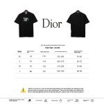 Dior letter gradient embroidery T-Shirts black