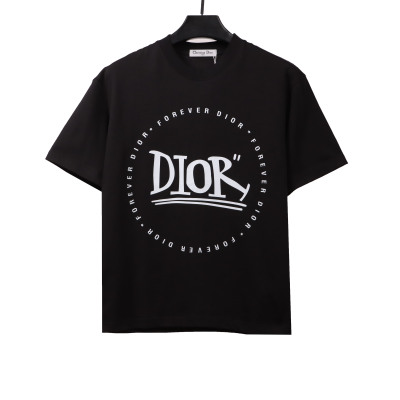 Dior letter logo print T-Shirts shirt black 01