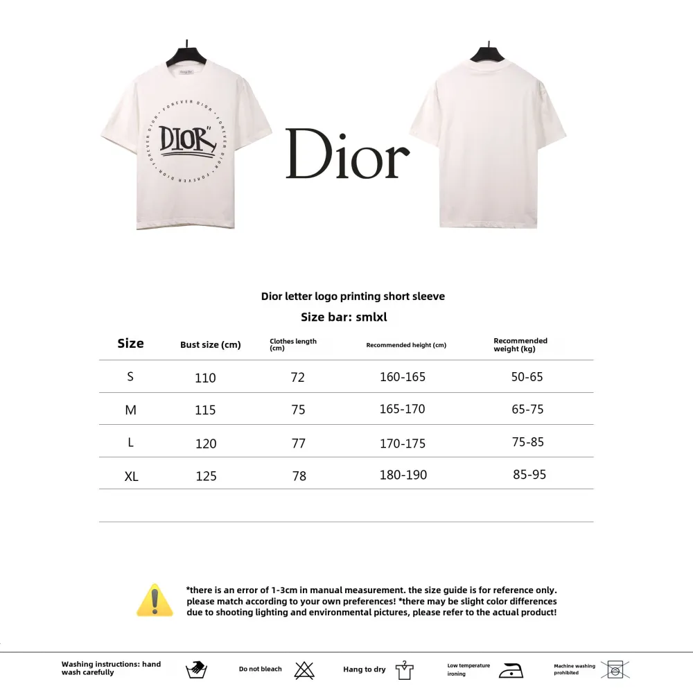 Dior letter logo print T-Shirts shirt white