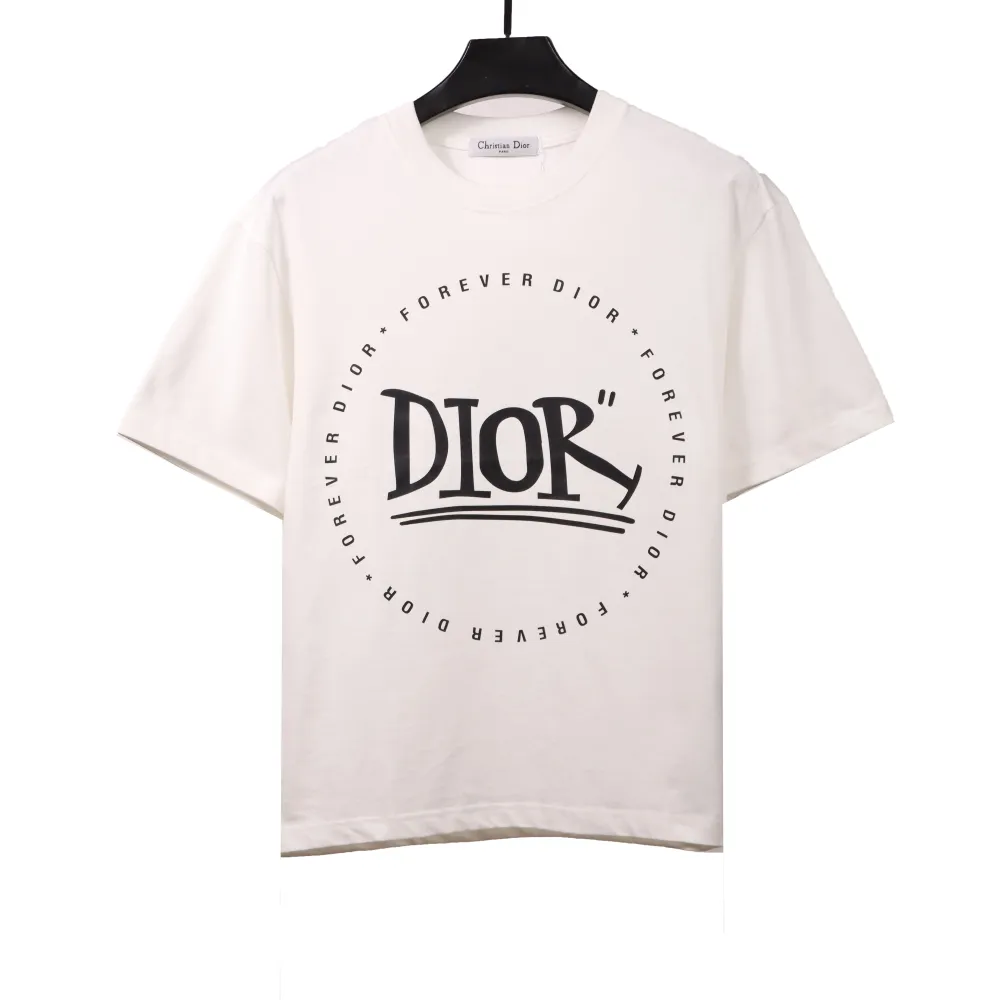 Dior letter logo print T-Shirts shirt white