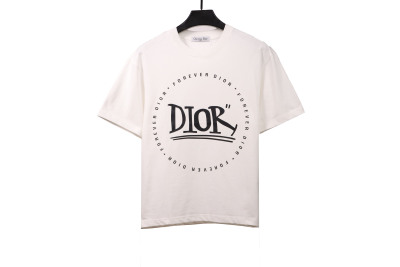 Dior letter logo print T-Shirts shirt white 01