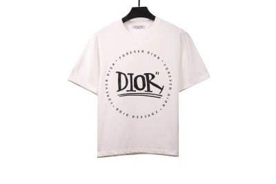 Dior letter logo print T-Shirts shirt white 01