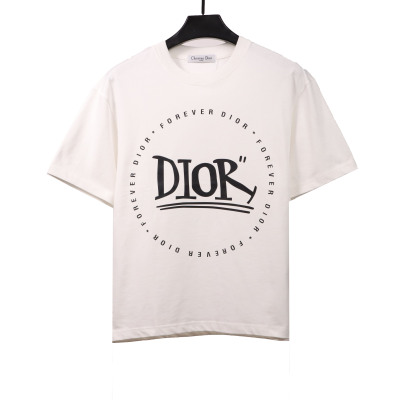  Dior letter logo print T-Shirts shirt white 01