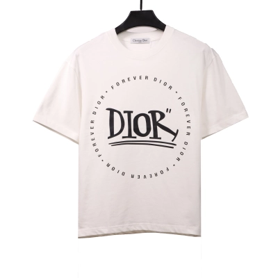Dior letter logo print T-Shirts shirt white 01