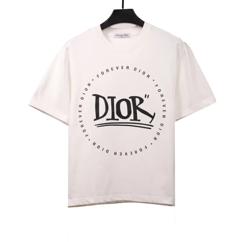 Dior letter logo print T-Shirts shirt white