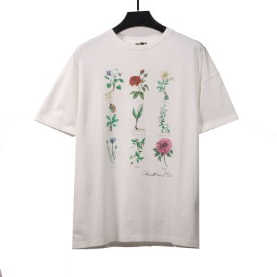  Dior plant and flower specimen print T-Shirts black 01