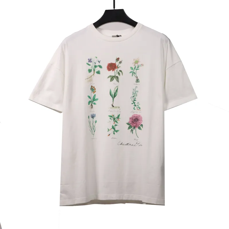 Dior plant and flower specimen print T-Shirts black