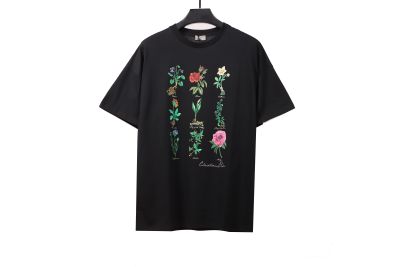 Dior plant and flower specimen print T-Shirts white 01