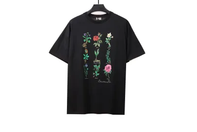 Dior plant and flower specimen print T-Shirts white 01