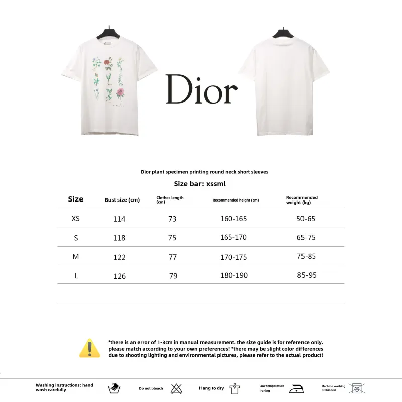 Dior plant specimen print round neck T-Shirts