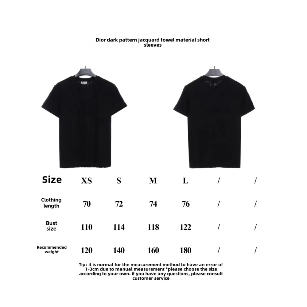 Dior rose pattern logo embroidered T-Shirts