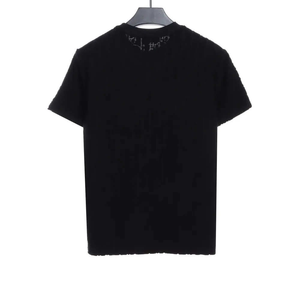 Dior rose pattern logo embroidered T-Shirts