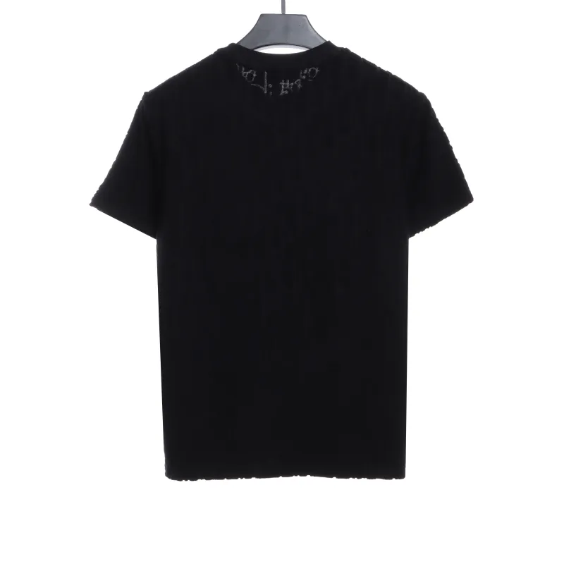 Dior rose pattern logo embroidered T-Shirts