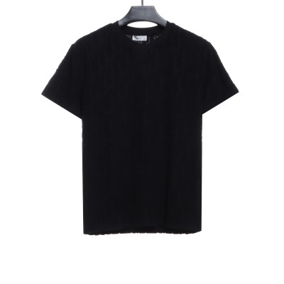 Dior rose pattern logo embroidered T-Shirts 01