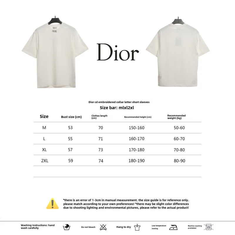 Dior small dinosaur pocket embroidered T-Shirts white
