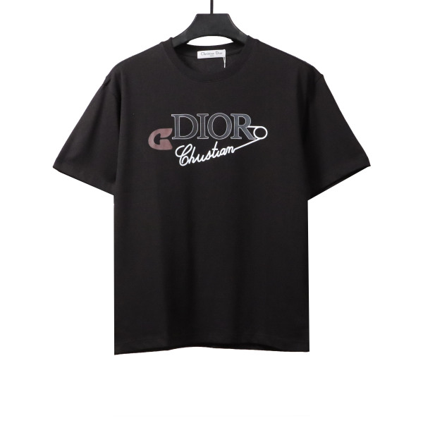 Dior striped letter embroidered T-Shirts