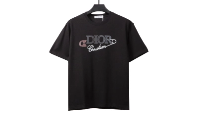 Dior striped letter embroidered T-Shirts 01