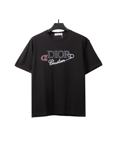 Dior striped letter embroidered T-Shirts 01