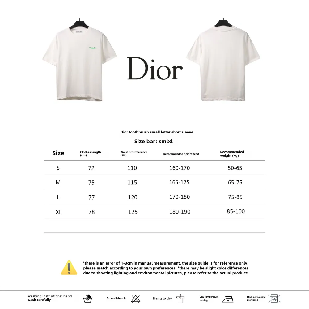 Dior toothbrush small letter T-Shirts white