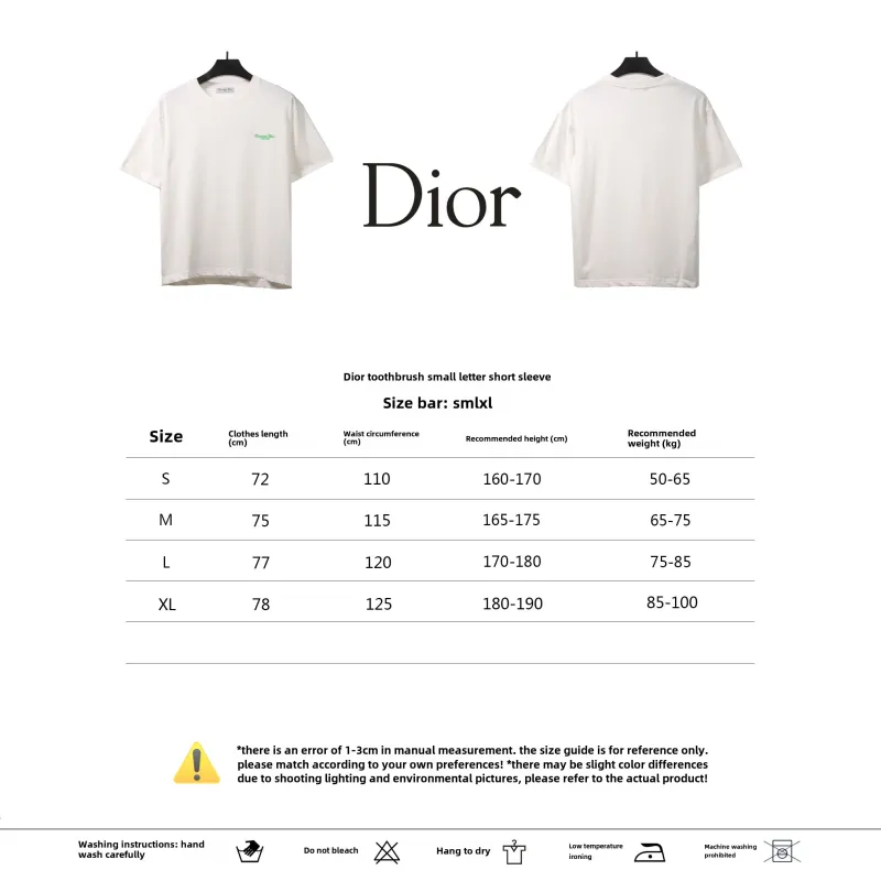 Dior toothbrush small letter T-Shirts white