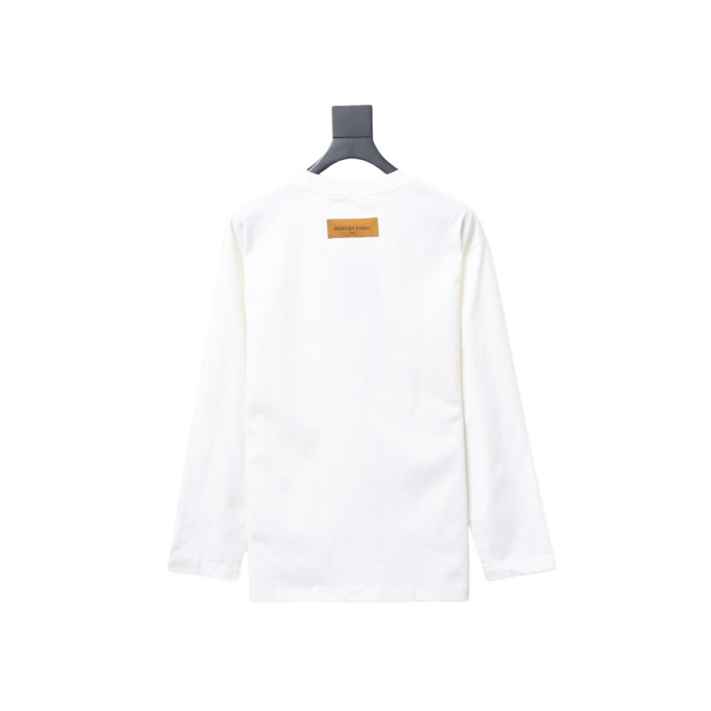 Louis Vuitton24ss heavy beaded letter embroidered T-Shirts