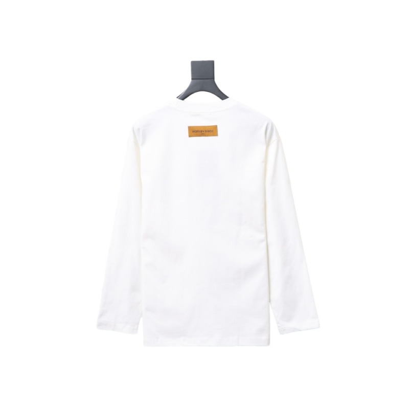 Louis Vuitton24ss heavy beaded letter embroidered T-Shirts