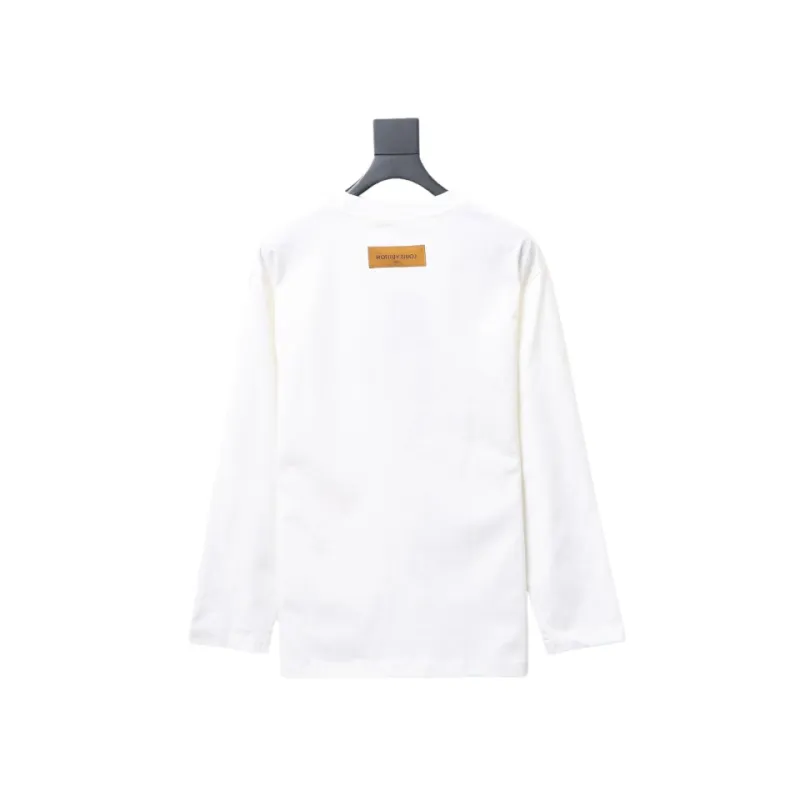 Louis Vuitton24ss heavy beaded letter embroidered T-Shirts
