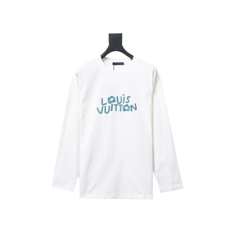Louis Vuitton24ss heavy beaded letter embroidered T-Shirts