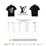  Louis Vuitton 1854 art letter star flower print T-Shirts black