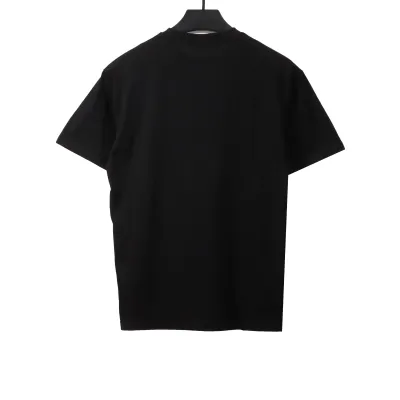  Louis Vuitton 1854 art letter star flower print T-Shirts black 02