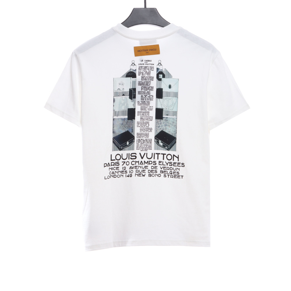 Louis Vuitton 24Fw small blue flower logo embroidered letter long sleeve T-shirt 1