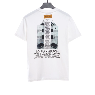 Louis Vuitton 24Fw small blue flower logo embroidered letter long sleeve T-shirt 1 02