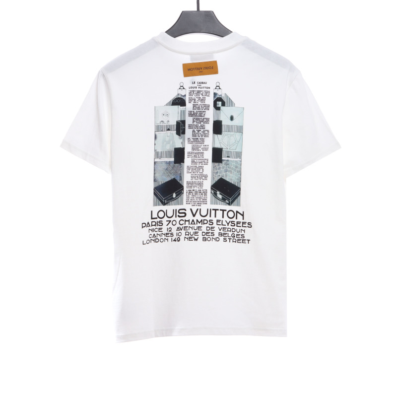 Louis Vuitton 24Fw small blue flower logo embroidered letter long sleeve T-shirt 1