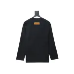 PK Louis Vuitton 24Fw small blue flower logo embroidered letter long sleeve T-shirt 2