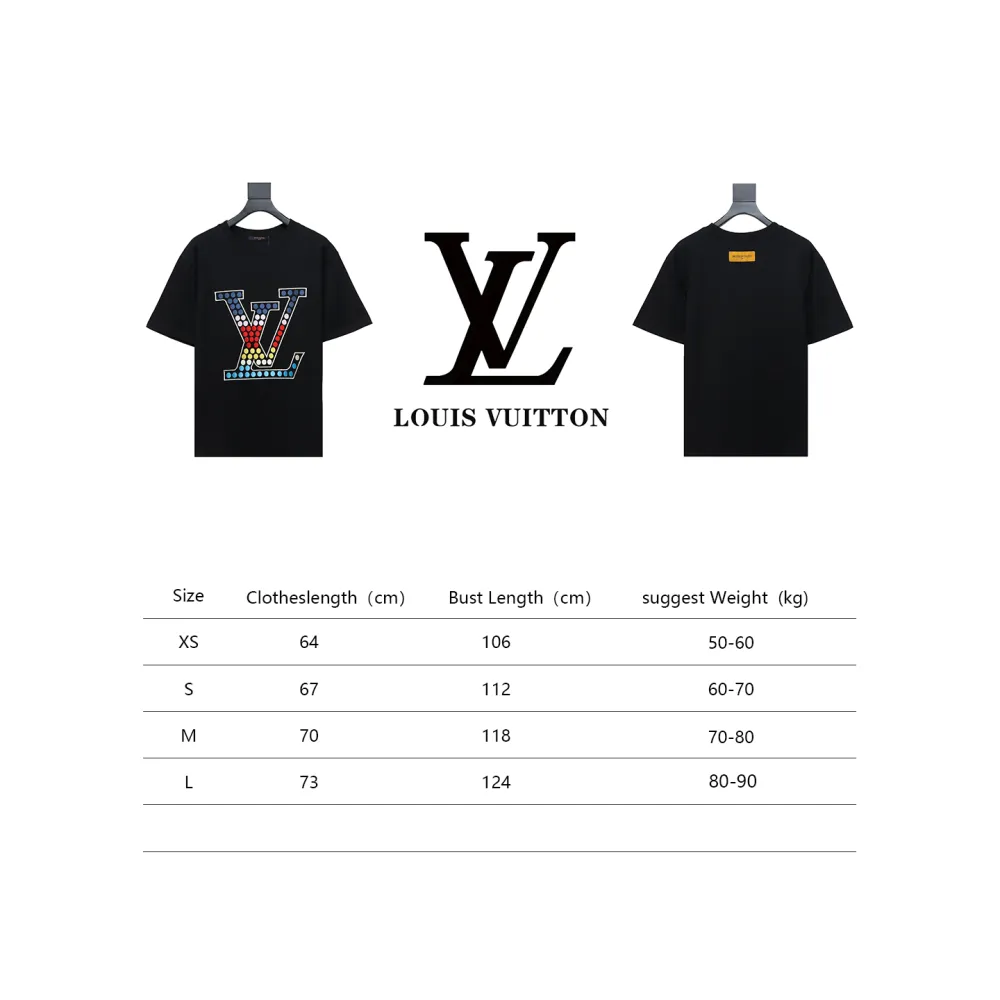  Louis Vuitton 24ss color polka dot heavy embroidery logo T-Shirts 1