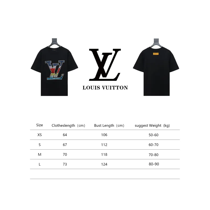  Louis Vuitton 24ss color polka dot heavy embroidery logo T-Shirts 1