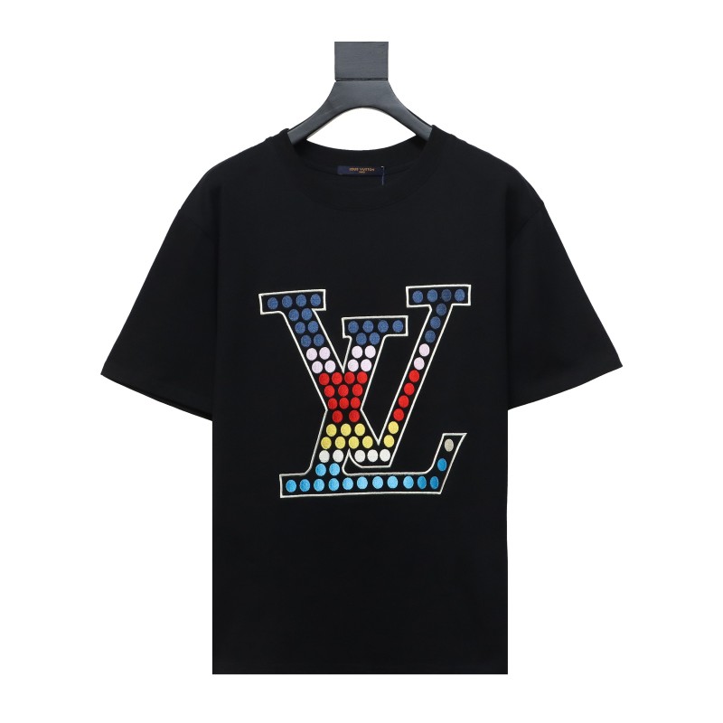  Louis Vuitton 24ss color polka dot heavy embroidery logo T-Shirts 1