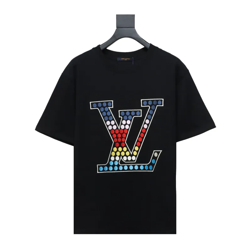  Louis Vuitton 24ss color polka dot heavy embroidery logo T-Shirts 1