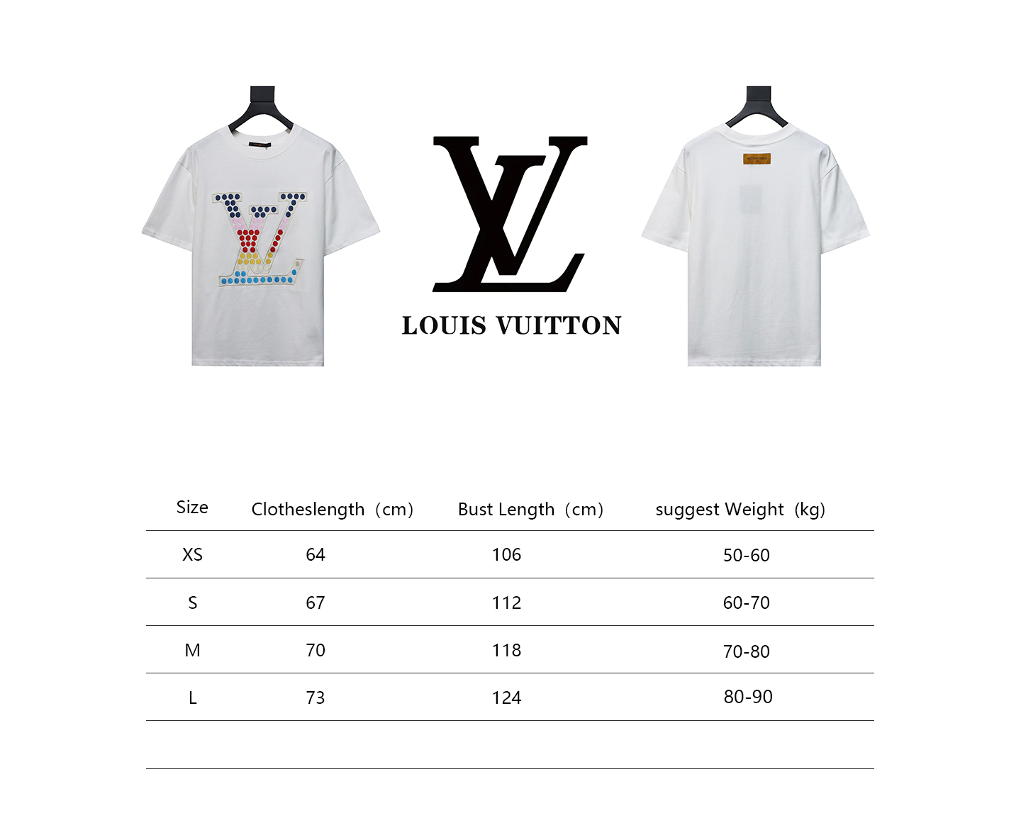 Louis Vuitton 24ss colorful polka dot heavy embroidered logo T-Shirts 2
