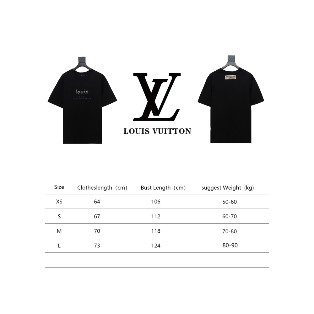 Louis Vuitton 24ss gradient letter beaded T-Shirts